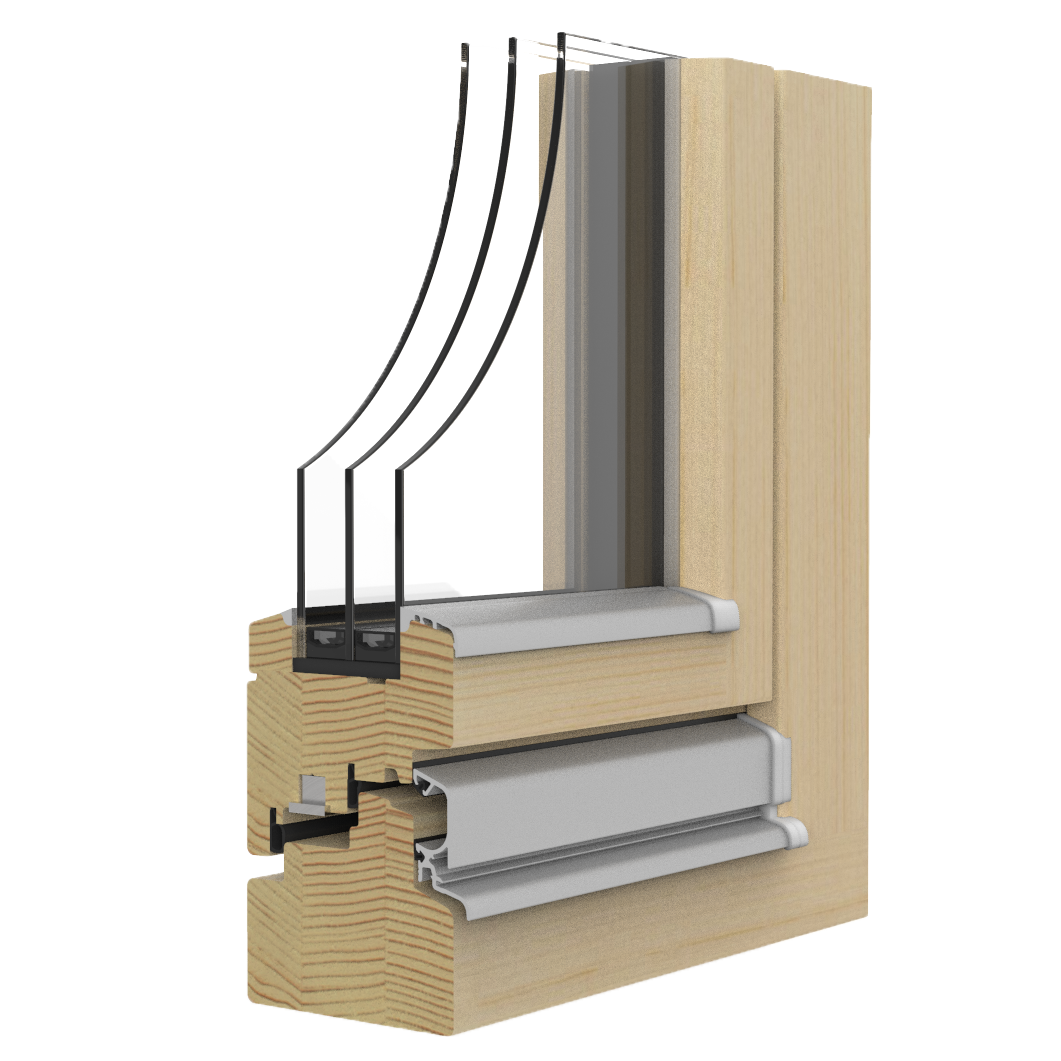 Holzfenster Natura Optimo XLS mit dickem Fensterprofil.